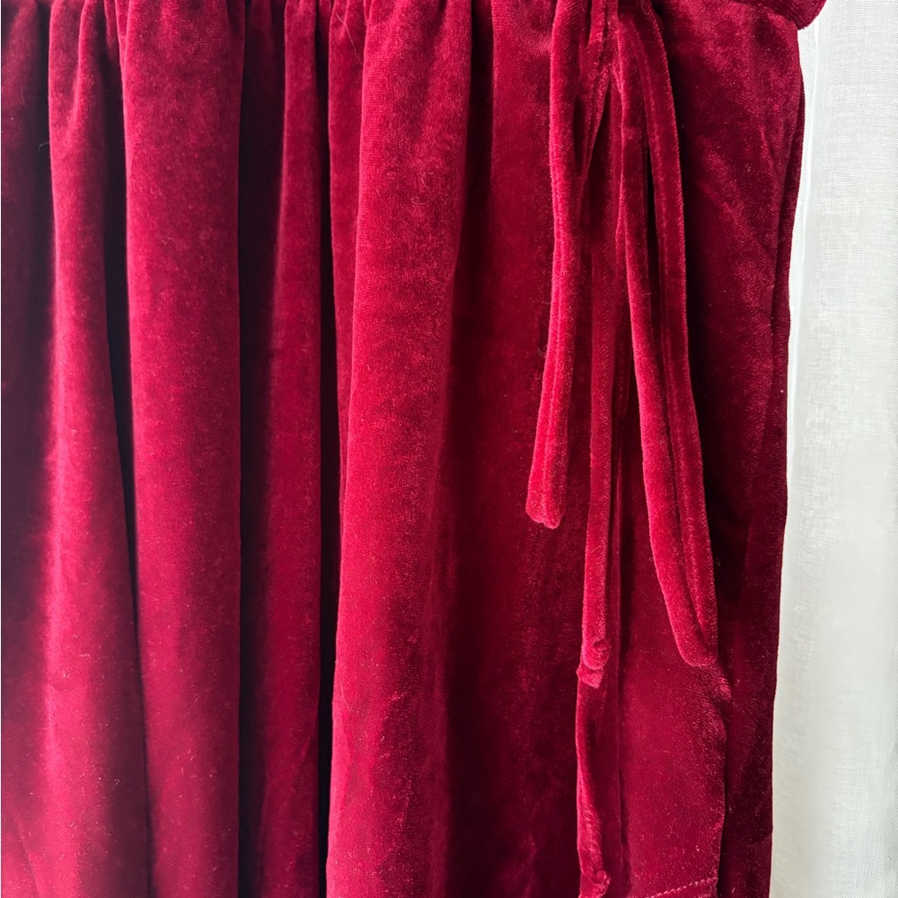 Vtg 90’s Velour Elegant Red Wrap Dress. 💃 - Picture 3 of 5